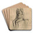 Zittende naakte vrouw by Marius Bauer Art Drink Coaster set Zittende naakte vrouw by Marius Bauer Art Drink Coaster set