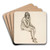 Malliharjoitelma, istuva nainen by Alfred William Finch Art Drink Coaster set