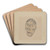Wooden Mask by Margaret Knapp Art Drink Coaster set Wooden Mask by Margaret Knapp Art Drink Coaster set