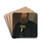 Portrait of a man with a chin and a beard by Peter Michal Boh Drink Coasters - set of 4 Portrait of a man with a chin and a beard by Peter Michal Boh Drink Coasters - set of 4