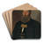 Portrait of a man with a chin and a beard by Peter Michal Boh Art Drink Coaster set Portrait of a man with a chin and a beard by Peter Michal Boh Art Drink Coaster set