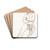 Istuva alaston mies, luonnos by Magnus Enckell Drink Coasters - set of 4