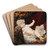 Portrait of a baby with lace bonnet by Ernst Klimt Art Drink Coaster set Portrait of a baby with lace bonnet by Ernst Klimt Art Drink Coaster set