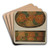 Pa. German Cap Box by Frances Lichten Art Drink Coaster set