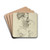 Three studies of men's heads by Peter Paul Rubens Drink Coasters - set of 4