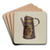 Toleware Coffee Pot by Edward L. Loper Art Drink Coaster set
