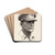 Douglas MacArthur by Samuel Johnson Woolf Drink Coasters - set of 4