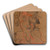 Portrait of Eugenia Dunin-Borkowska by Stanisaw Ignacy Witkiewicz Art Drink Coaster set