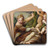 Female Martyr with Angels (Saint Catherine of Alexandria) by Parmigianino Art Drink Coaster set