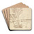 Caversham Bridge, Reading by Joseph Farington Art Drink Coaster set