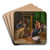 Saint Luke Drawing the Virgin and Christ Child by Girolamo Da Carpi Art Drink Coaster set