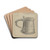 Silver Tankard by Hester Duany Drink Coasters - set of 4 Silver Tankard by Hester Duany Drink Coasters - set of 4