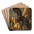 Prometheus Bound by Follower of Jacob Jordaens Art Drink Coaster set Prometheus Bound by Follower of Jacob Jordaens Art Drink Coaster set