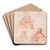 Studies of a Female Figure by Baldassarre Franceschini Art Drink Coaster set