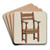 Chair (Arm) by Hal Blakeley Art Drink Coaster set