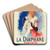 La Diaphane by Jules Chret Art Drink Coaster set