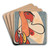 Fire by Mikul Galanda Art Drink Coaster set Fire by Mikul Galanda Art Drink Coaster set