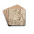 Half Figure of a Female Saint by Ubaldo Gandolfi Drink Coasters - set of 4