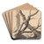 Tree Trunks by Thomas Cole Art Drink Coaster set