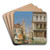 Gondola On The Grand Canal Near Ca' Rezzonico, Venice by Rubens Santoro Art Drink Coaster set