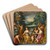 Homage To The Goddess Flora With A Feast Of The Gods by Workshop Of Jan Brueghel The Younger Art Drink Coaster set