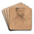 Olin Levi Warner by Paul Adolphe Rajon Art Drink Coaster set