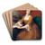 Portrait of Lady Margaret Georgiana Poyntz by Pompeo Batoni Art Drink Coaster set