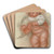 Enfant Nu Debout by Pierre-Auguste Renoir Art Drink Coaster set