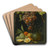 Still life with grapes a melon an orange plums and oysters in a stone niche by Joris van Son Art Drink Coaster set Still life with grapes a melon an orange plums and oysters in a stone niche by Joris van Son Art Drink Coaster set