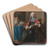 Portrait of Gabriel Bernard de Rieux by Maurice-Quentin de La Tour Art Drink Coaster set Portrait of Gabriel Bernard de Rieux by Maurice-Quentin de La Tour Art Drink Coaster set