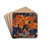 Rote Blumen in Vase by Christian Rohlfs Drink Coasters - set of 4
