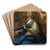 Saint Cecilia, Seated At An Organ, With Putti And An Angel by Sebastiano Conca Art Drink Coaster set