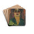 Portrait of Fortuna Brulez by Frits van den Berghe Drink Coasters - set of 4 Portrait of Fortuna Brulez by Frits van den Berghe Drink Coasters - set of 4