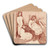 Bouderie by A. Muller Art Drink Coaster set Bouderie by A. Muller Art Drink Coaster set