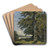 Les Bords De L'yonne by Henri-Joseph Harpignies Art Drink Coaster set