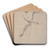 En face, stende p hjre ben_mens venstre kn sttter mod en taburet; ikke tegnet frdig_ by Jens Juel Art Drink Coaster set
