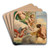 Two Goddesses And A Personification Of A River by Follower Of Felice Giani Art Drink Coaster set Two Goddesses And A Personification Of A River by Follower Of Felice Giani Art Drink Coaster set