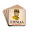 L'Italia ha bisogno di carne-frumento-grasso & zucchero by George Illian Drink Coasters - set of 4