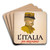 L'Italia ha bisogno di carne-frumento-grasso & zucchero by George Illian Art Drink Coaster set