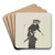 Frau mit Regenschirm (Femme au parapluie) by Pierre Bonnard Art Drink Coaster set