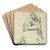 Three studies of seated male figures by Peter Paul Rubens Art Drink Coaster set