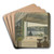 Antiquities by a Balcony Overlooking the Gulf of Naples by Carl Wilhelm Gtzloff Art Drink Coaster set