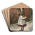 Study of a young girl in agarden by Edwin Austin Abbey Art Drink Coaster set