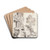 Hus med et sekskantet trn by Bartholomeus Breenbergh Drink Coasters - set of 4