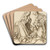 Adoration of the Child by Workshop of Hans Holbein the elder Art Drink Coaster set