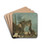 A Capriccio Of Buildings With Figures By A Ruined Arch by Francesco Guardi Drink Coasters - set of 4