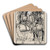 Koning Lear, Cordelia en hun leger by Jacob Pieter van den Bosch Art Drink Coaster set Koning Lear, Cordelia en hun leger by Jacob Pieter van den Bosch Art Drink Coaster set