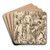 The Baptism of Christ (with Christ Half-Kneeling at Left, His Back Turned, and the Baptist Full-Faced at Center, Looking Up) by Giovanni Domenico Tiepolo Art Drink Coaster set