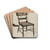 Chair by Lillian Causey Drink Coasters - set of 4