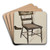Chair by Lillian Causey Art Drink Coaster set